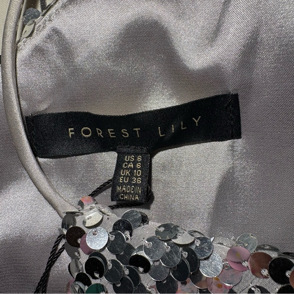 Forest Lily Silver Sequin Dress with Jacket - Picture 14 of 16